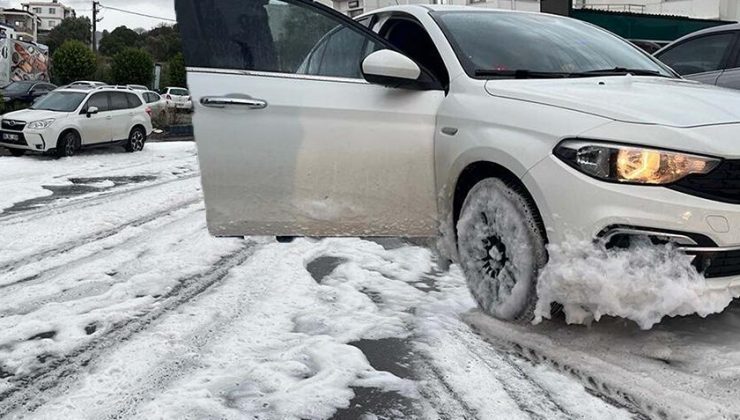 Bodrum’da ‘beyaz köpük’ korkusu! Sürücüler ve vatandaşlar zor anlar yaşadı