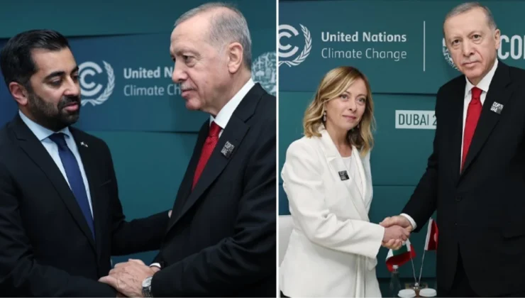 Erdoğan’ın Gazze diplomasisi hız kesmiyor! İklim Zirvesi’nde Yusuf ve Meloni ile bir araya geldi