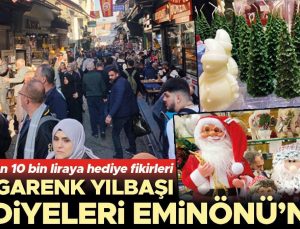 Rengarenk yılbaşı hediyeleri Eminönü’nde… 10 liradan 10 bin liraya hediye fikirleri