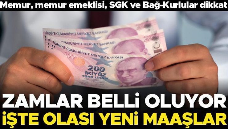 Son dakika… Memur, memur emeklisi, SGK ve Bağ-Kurlular zamlarını merakla bekliyor… İşte zam hesaplaması