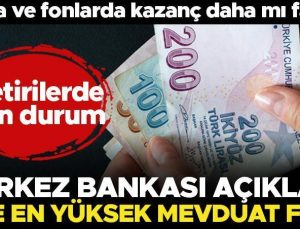 Merkez Bankası açıkladı… İşte en yüksek mevduat faizi… Borsa ve fonlarda kazanç daha mı fazla? İşte son durum…