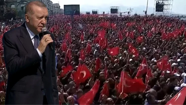 Erdoğan, İzmir mitingine katılan kişi sayısını açıkladı: Emniyetten bilgi aldım, alanda 100 bin kişi var