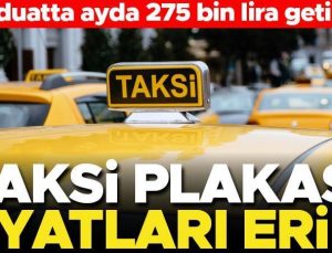 Taksi plakası fiyatları düşüşte! Faize konsa 275 bin lira aylık getirisi var