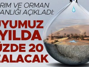 Tarım ve Orman Bakanlığı açıkladı: Suyumuz 6 yılda %20 azalacak