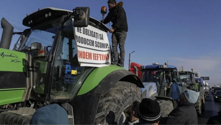 Romanya’da çiftçiler ve kamyon sürücülerinin protestoları 5 gündür devam ediyor! Hükümetten iki istekleri var